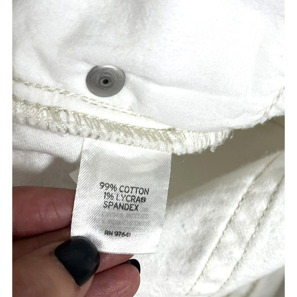 J Jill Mid Rise Boot Cut Jeans Size 12 White Stretch Pockets Western Boho - Picture 12 of 13